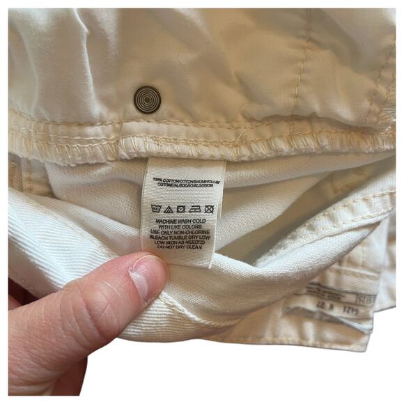 Free People Raw Hem Distressed Mid Rise Cut Off White Denim Shorts White Size 27 - Picture 4 of 7